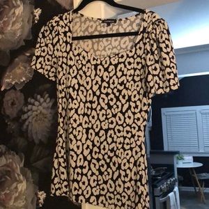Leopard print soft blouse